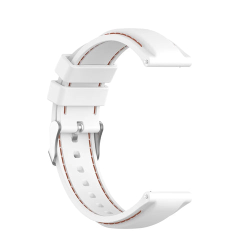 20mm Silicone Watchband Wrist Strap Replacement for Samsung Galaxy Watch4 Classic 46mm 42mm/Watch4 44mm 40mm/Galaxy Watch3 41mm/Amazfit GTS2 - White - 1