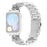 For Xiaomi Smart Band 10 Pro / 9 Pro / 8 Pro / Redmi Watch 6 / 5 / 4 Stainless Steel Strap Crown Shape Rhinestone Decor Silver Watch Band - 1