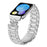 For Xiaomi Smart Band 10 Pro / 9 Pro / 8 Pro / Redmi Watch 6 / 5 / 4 Stainless Steel Strap Crown Shape Rhinestone Decor Silver Watch Band - 3