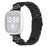 Stainless Steel Strap for Fitbit Versa 4 / Sense 2 Crown Shape Rhinestone Decor Watch Band - Black - 1