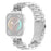 For Huawei Watch Fit 3 Stainless Steel Strap Crown Shape Rhinestone Decor Silver Watch Band - 1