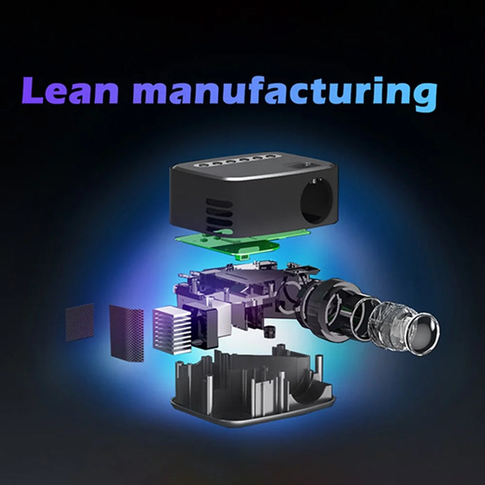 T20 Mini LED Projector 1080P Home Theater Media Player Video Beamer Support TF Card U-Disk - 6