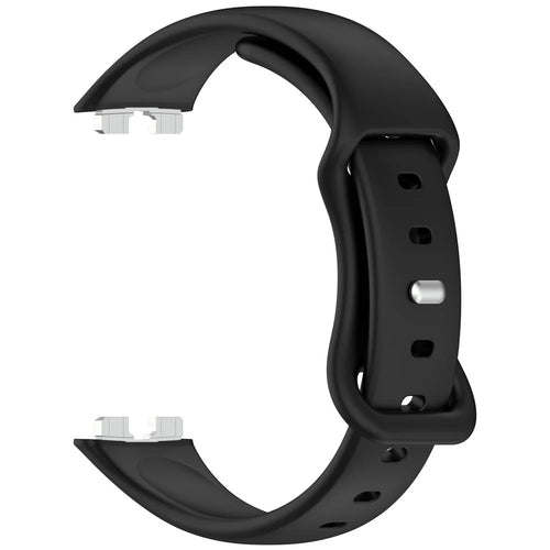 Silicone Watch Strap for Huawei Band 10 / 9 / 9 NFC / 8 / 8 NFC Butterfly Buckle Adjustable Replacement Band - Black - 1