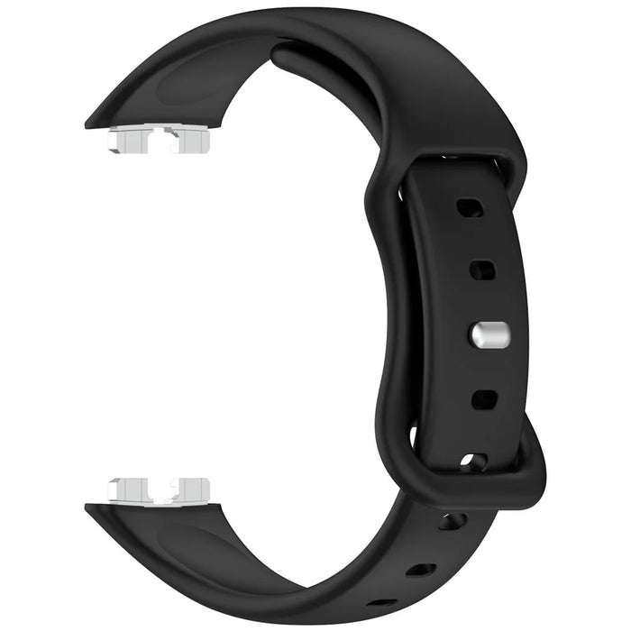 Silicone Watch Strap for Huawei Band 10 / 9 / 9 NFC / 8 / 8 NFC Butterfly Buckle Adjustable Replacement Band - Black - 1