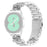 For Samsung Galaxy Watch Active Stainless Steel Strap Crown Shape Rhinestone Decor Silver Watch Band - 1