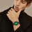 For Samsung Galaxy Watch Active Stainless Steel Strap Crown Shape Rhinestone Decor Watch Band - Black - 6