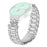 For Garmin Fenix 5S  /  5S Plus Stainless Steel Strap Crown Shape Rhinestone Decor Silver Watch Band - 1