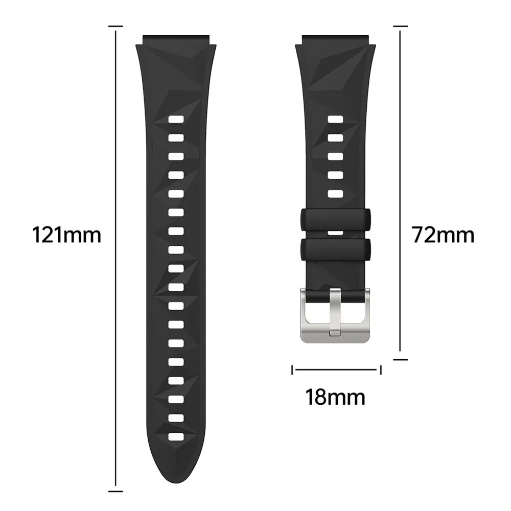Watch Band for Huawei Watch GT 5 Pro 42mm / GT 5 41mm / GT 4 41mm Silicone Adjustable Strap - Black - 3