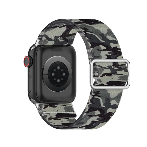 Colorful Pattern Printed Soft Silicone Watch Strap for Apple Watch Ultra 3 2 1 49mm / Series 11 10 46mm / 9 8 7 45mm / SE3 SE2 SE 6 5 4 44mm / 3 2 1 42mm - Camouflage Grey - 1