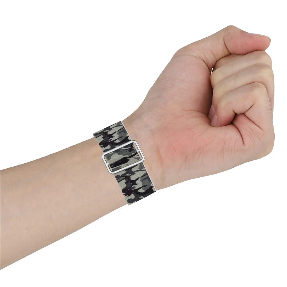 Colorful Pattern Printed Soft Silicone Watch Strap for Apple Watch Ultra 3 2 1 49mm / Series 11 10 46mm / 9 8 7 45mm / SE3 SE2 SE 6 5 4 44mm / 3 2 1 42mm - Camouflage Grey - 6