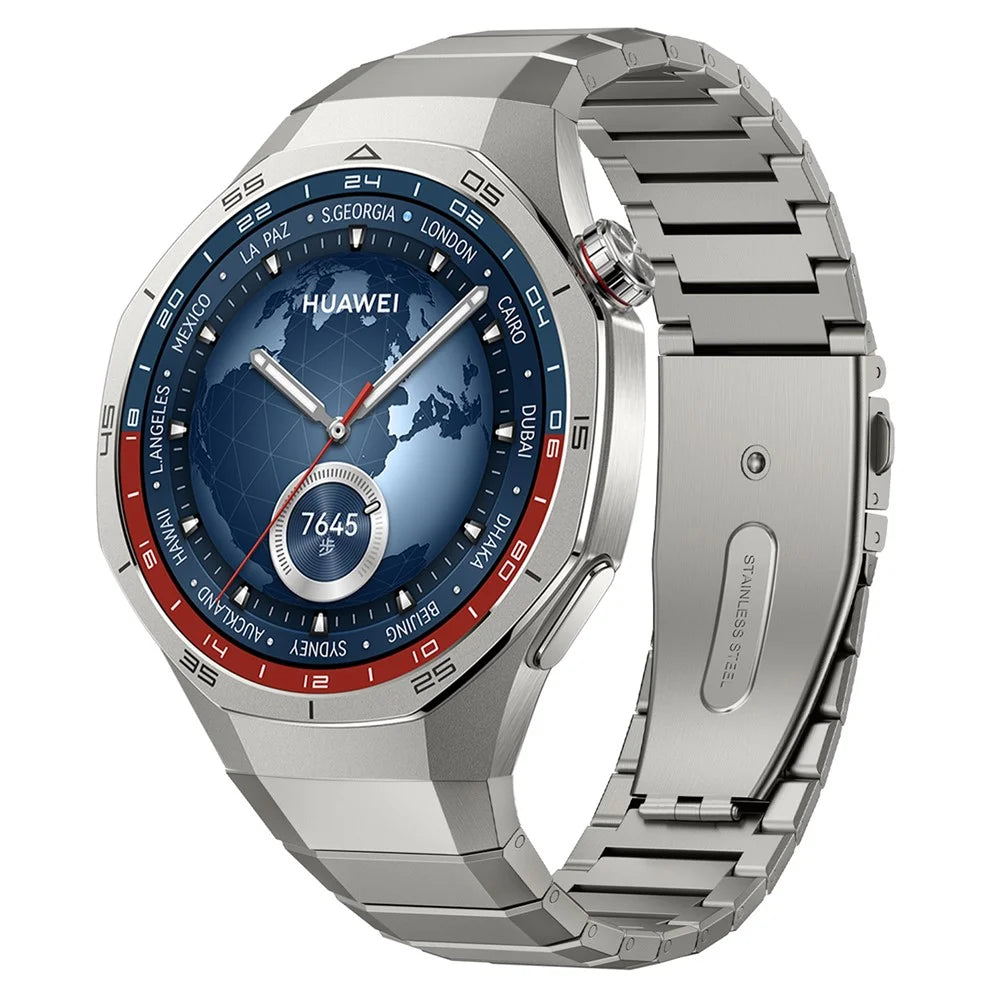 For Huawei Watch GT5 Pro 46mm Titanium Alloy Watch Band Bamboo Segment Wrist Strap - Titanium - 3