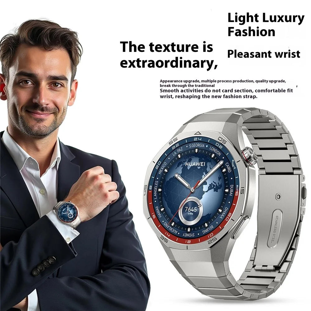 For Huawei Watch GT5 Pro 46mm Titanium Alloy Watch Band Bamboo Segment Wrist Strap - Titanium - 6