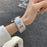 20mm Universal Watch Band Top Hat Puppy Pattern Magnetic Buckle Braided Nylon Wrist Strap - Misty Blue - 5