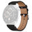 20mm Universal Leather Watch Band Adjustable Replacement Strap - Black - 1