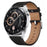 22mm Universal Leather Watch Band Adjustable Replacement Strap - Black - 2