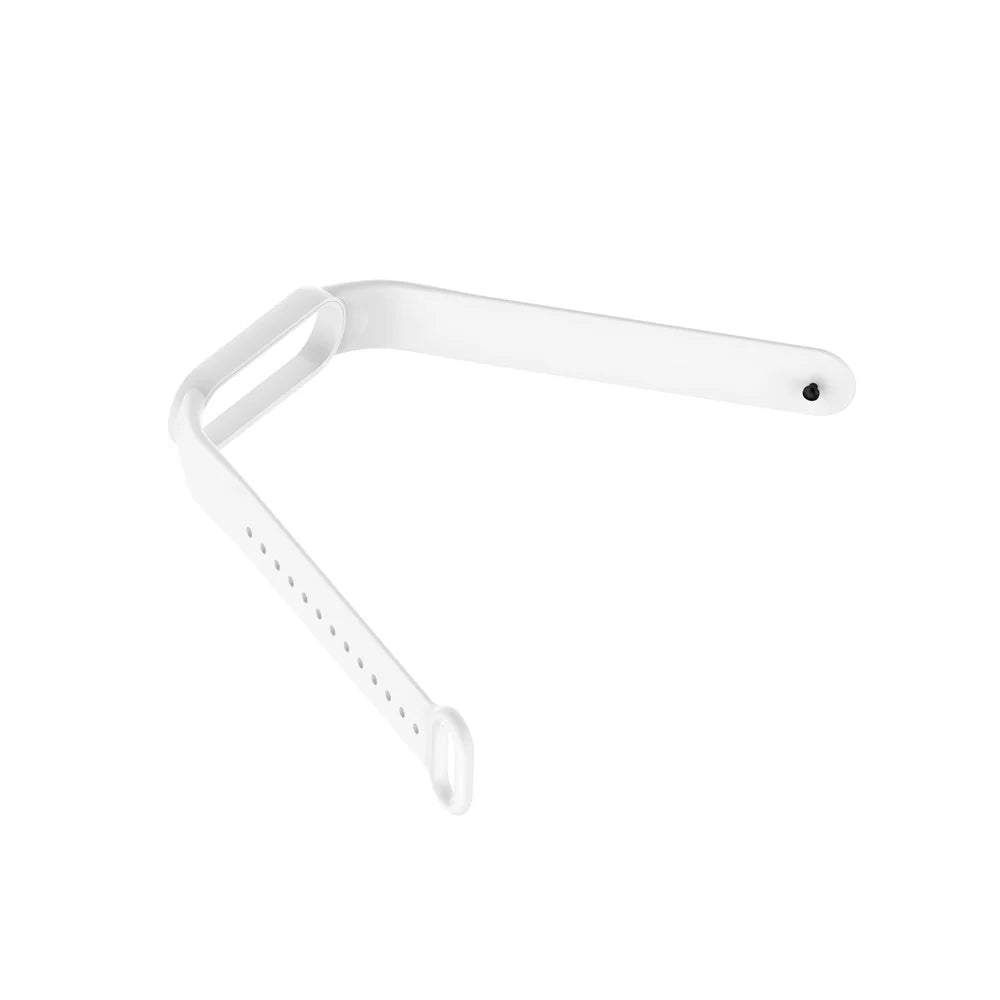 Glossy Silicone Watch Strap Replacement Watchband for Xiaomi Mi Band 5/6/7 - White - 4