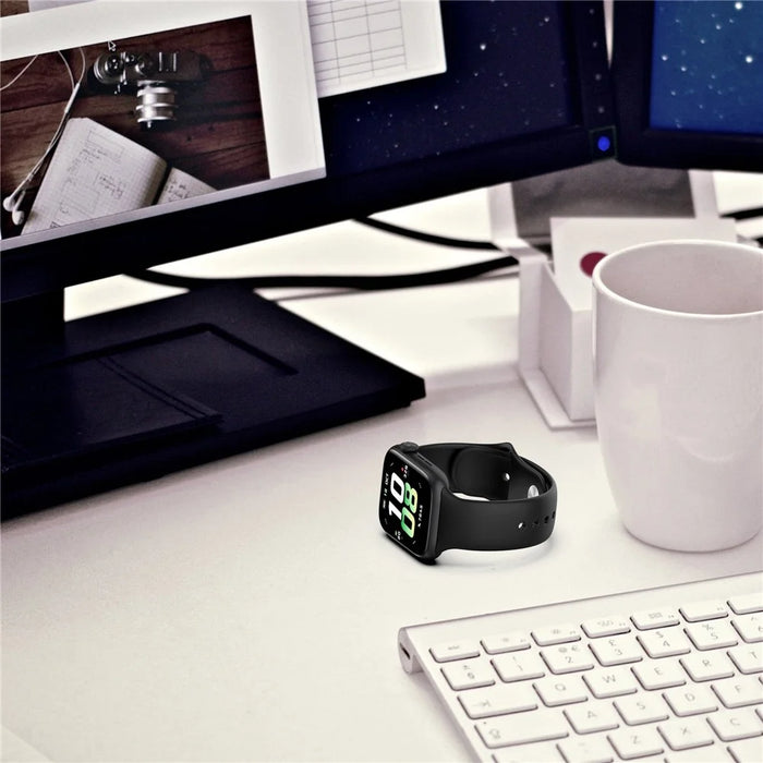 For Honor Watch 5 Silicone Watch Band Reverse Buckle Wrist Strap - Black - 6