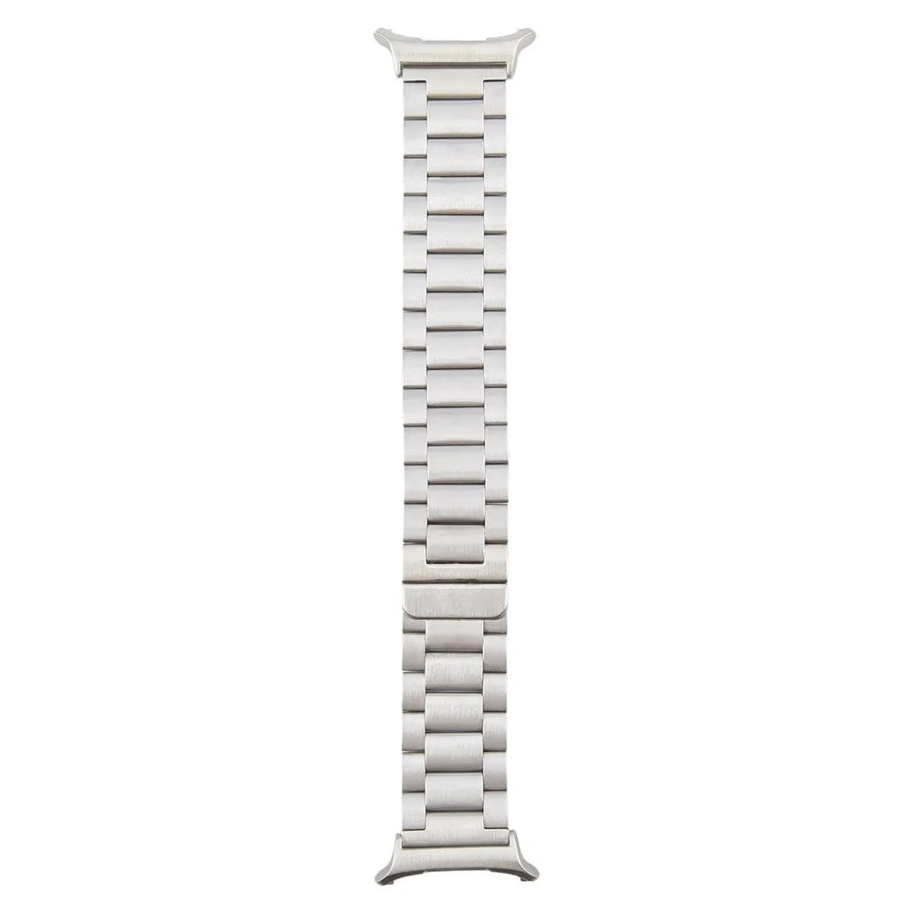 For Samsung Galaxy Watch Ultra2 47mm / Watch Ultra (2025) 47mm / Watch Ultra 47mm Magnetic Metal Smartwatch Band Three-Bead Wrist Strap - Silver - 3