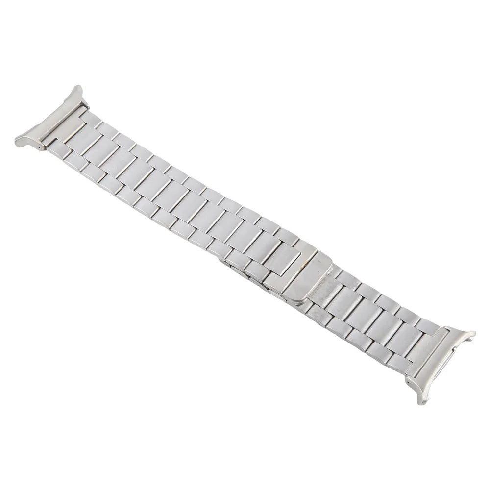 For Samsung Galaxy Watch Ultra2 47mm / Watch Ultra (2025) 47mm / Watch Ultra 47mm Magnetic Metal Smartwatch Band Three-Bead Wrist Strap - Silver - 4