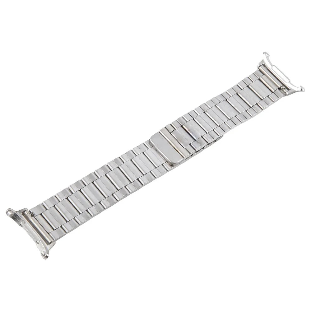 For Samsung Galaxy Watch Ultra2 47mm / Watch Ultra (2025) 47mm / Watch Ultra 47mm Magnetic Metal Smartwatch Band Three-Bead Wrist Strap - Silver - 5