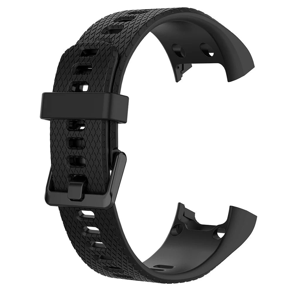 For Garmin Vivosmart HR Replacement Strap Textured Silicone Watch Band with Screwdriver - Black - 4