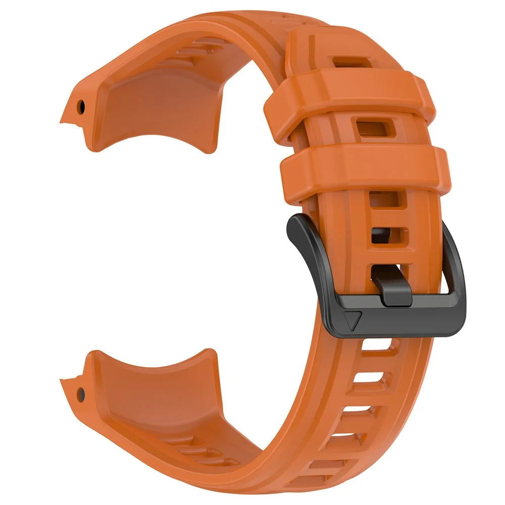 For Garmin Instinct 3 45mm Watch Band 22mm Silicone Replacement Strap - Dark Orange - 2