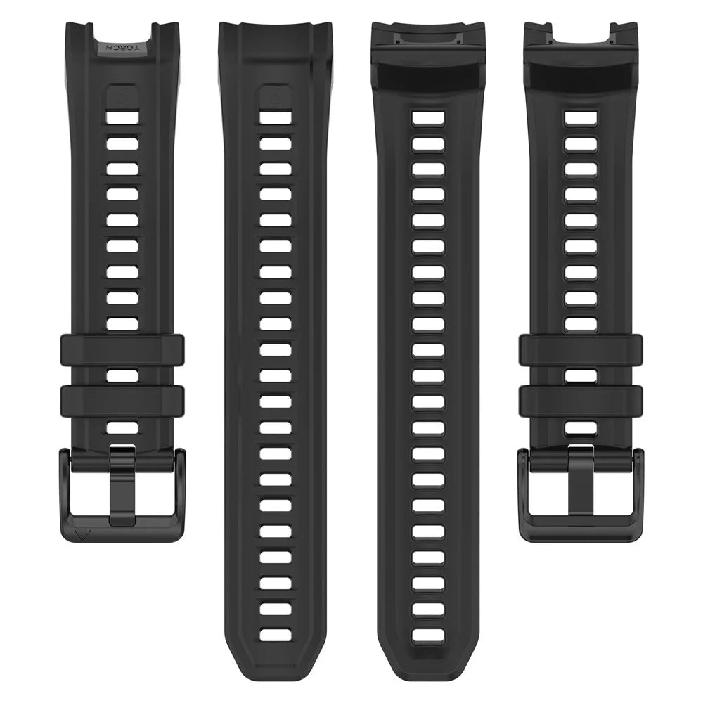 For Garmin Instinct 3 45mm Watch Band 22mm Silicone Replacement Strap - Dark Orange - 6