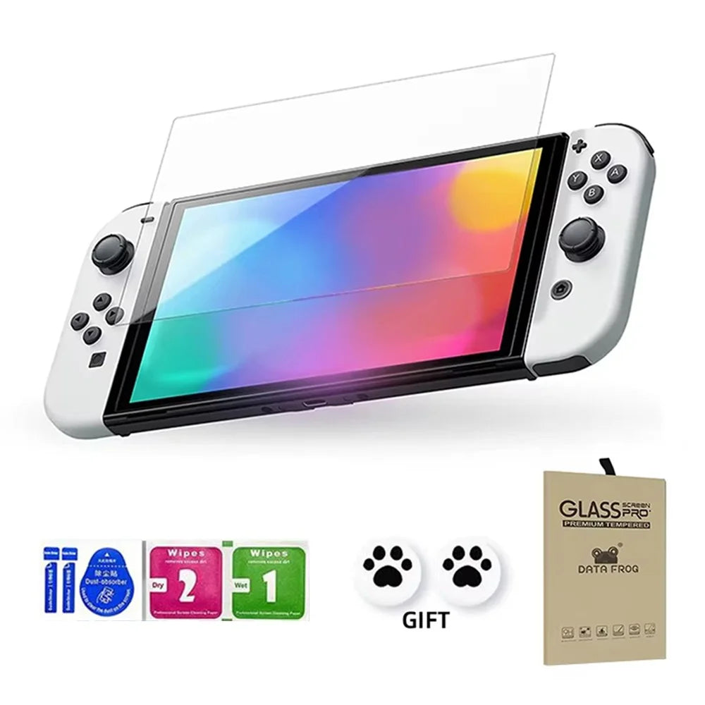 For Nintendo Switch Game Console Screen Protector Anti Scratch 9H Hardness HD Tempered Glass Film - 1