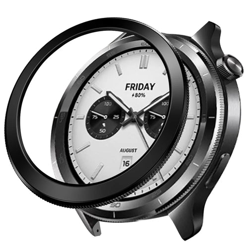 For Xiaomi Watch S4 / S3 PC Watch Bezel Slim Design Smartwatch Ring Frame - Black - 1