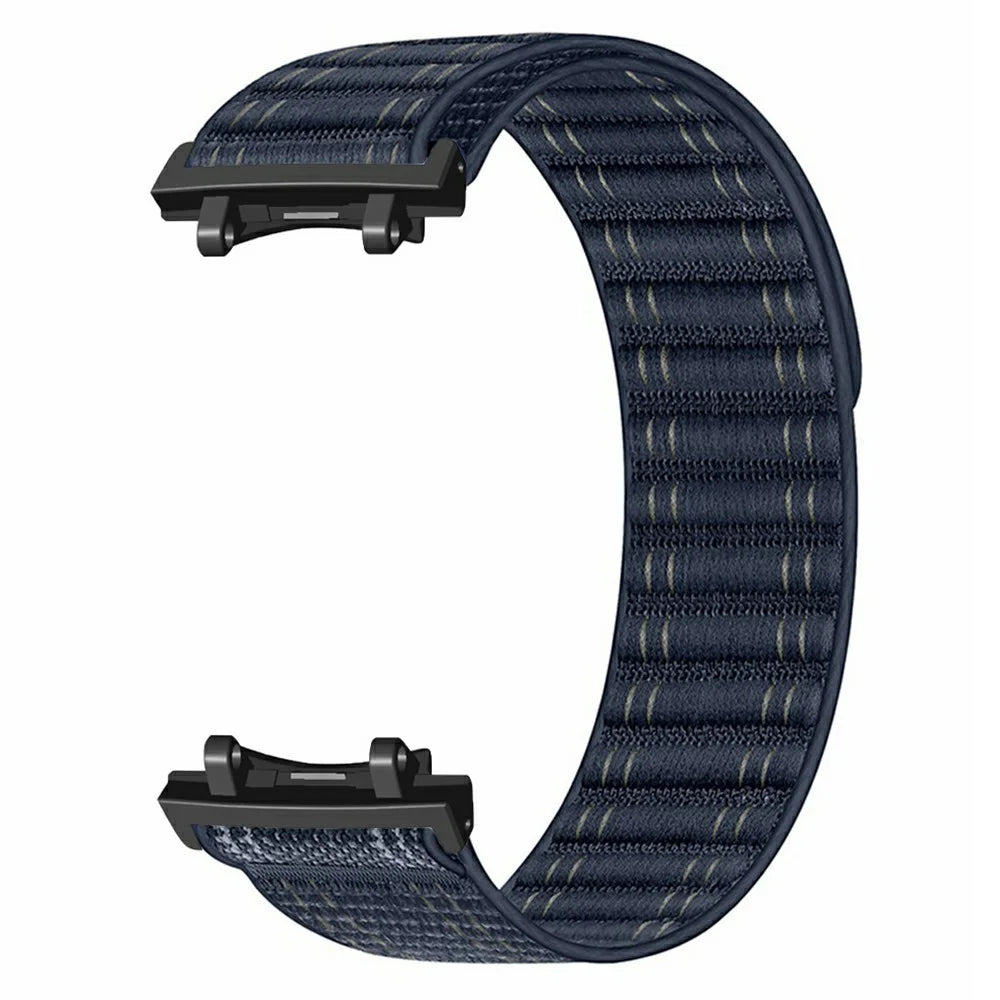 For Huami Amazfit T-Rex 3 Nylon Watch Band with PC Connector Adjustable Wristband - Dark Blue - 3