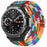 For Amazfit T-Rex 3 Bands Woven Fabric Elastic Watch Strap Replacement with PC Connector - Rainbow - 2