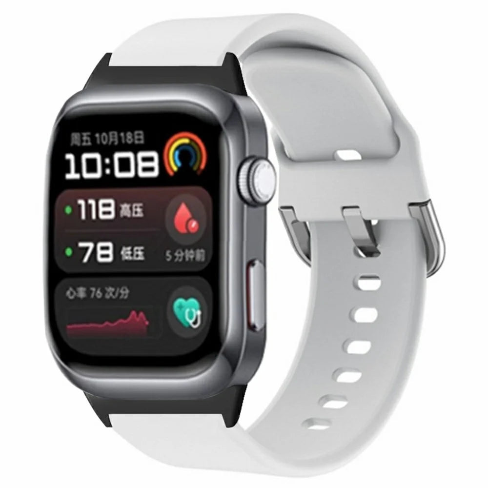 For Huawei Watch D2 Silicone Wristband Replacement Strap with Shieldable Air Cushion Reminder Function - White - 2
