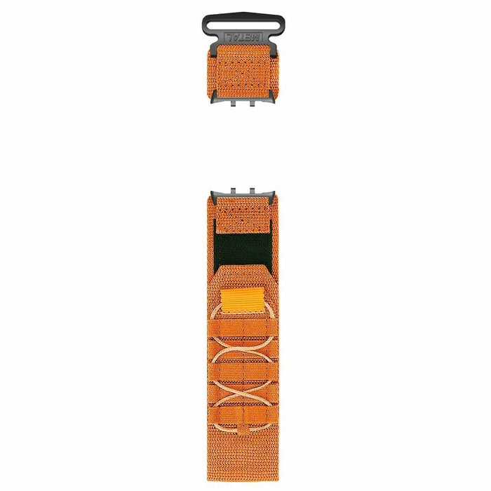 For Honor Watch 5 Nylon Watch Band Magic Tape Military Style Adjustable Strap - Orange - 3