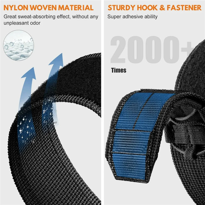 For Honor Watch 5 Nylon Watch Band Magic Tape Military Style Adjustable Strap - Orange - 4