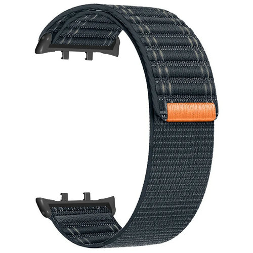 For Honor Watch 5 Bands Nylon Loop Wave Design Watch Strap with Metal Connector - Dark Blue - 1