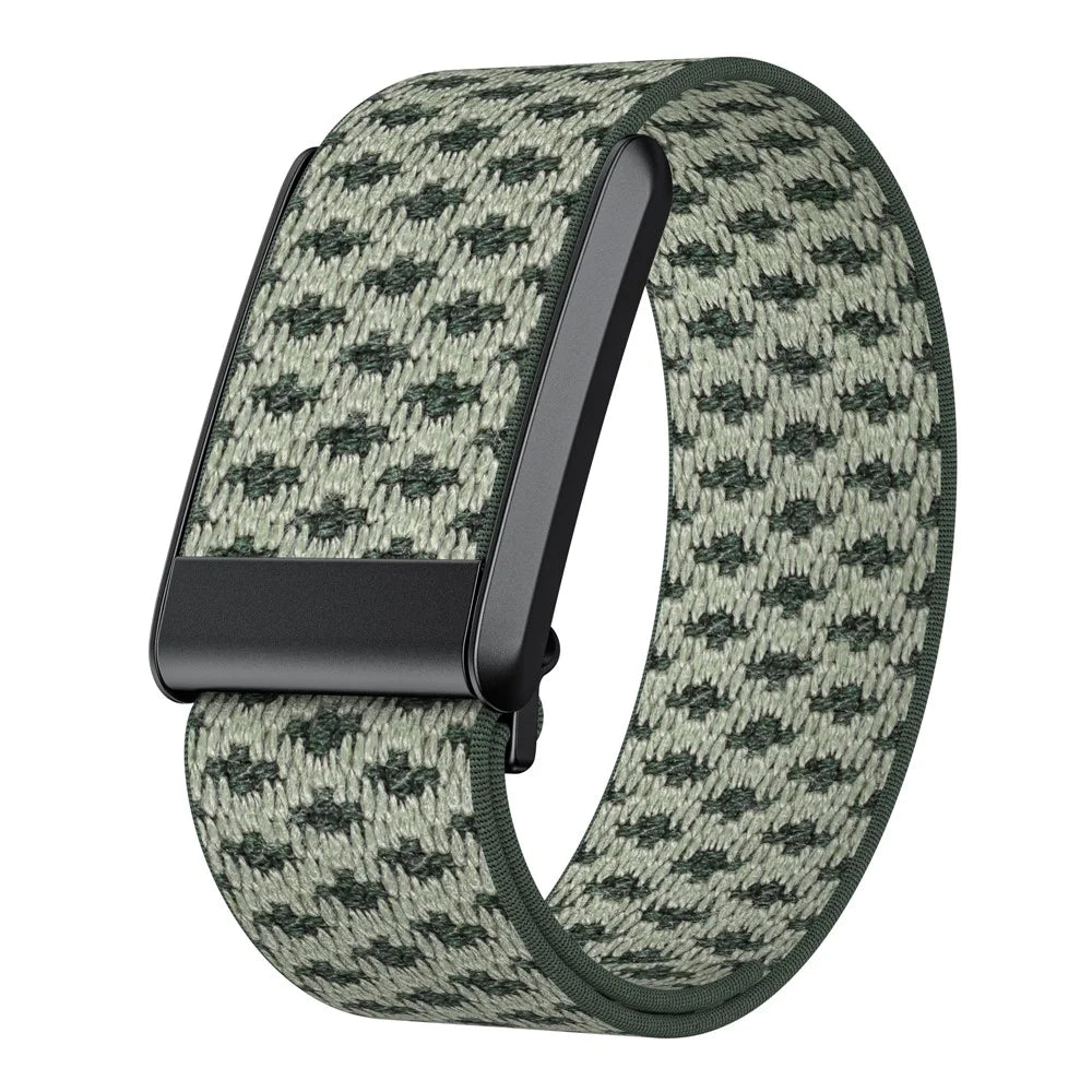 For WHOOP 4.0 Fitness Watch Band Cashmere Elastic Strap Replacement Wristband - Olive Green - 1