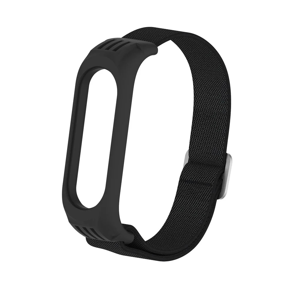 Elastic Nylon Smart Watch Strap Replacement Watchband for Xiaomi Mi Band 3/4/5/6 - Black - 3