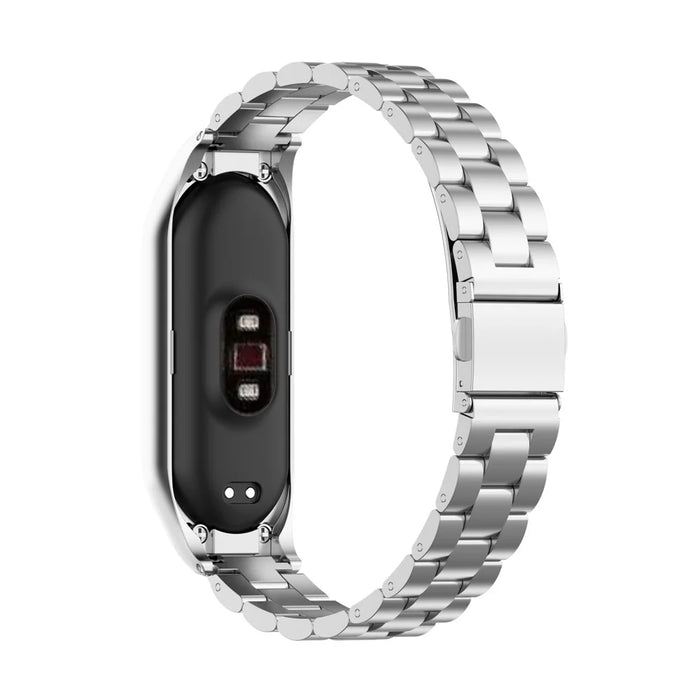 Stainless Steel Smart Watch Strap Replacement Watchband for Xiaomi Mi Band 5/6 - Silver - 1