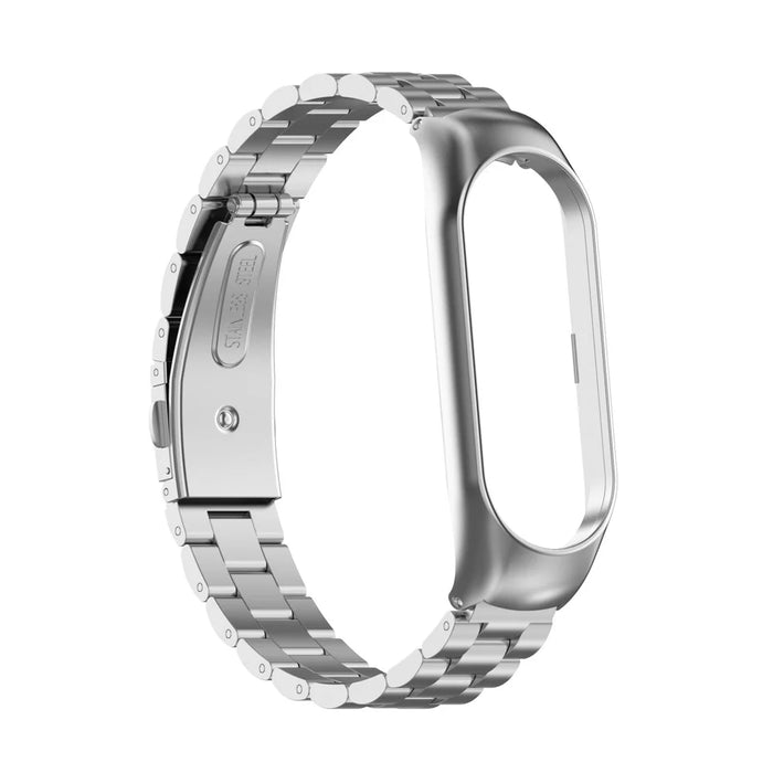 Stainless Steel Smart Watch Strap Replacement Watchband for Xiaomi Mi Band 5/6 - Silver - 4