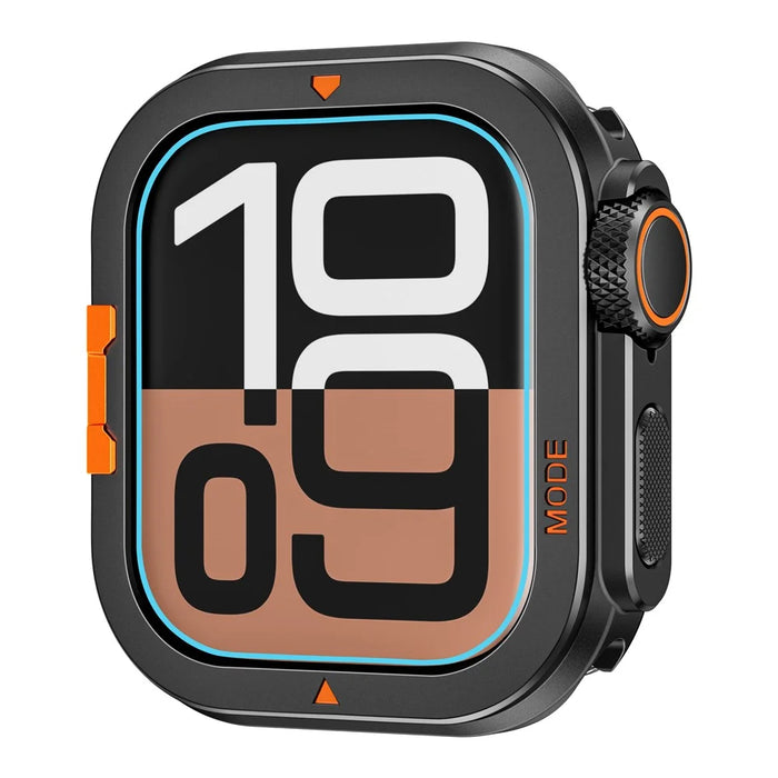 For Apple Watch Series 11 / 10 46mm Protective Case Drop Proof Metal + PC Watch Case Cover - Black - 1