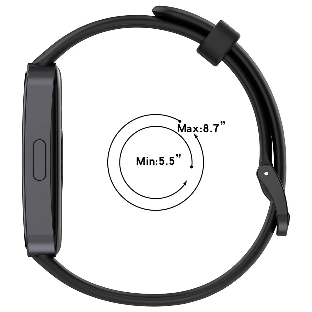 Silicone Band for Huawei Band 10 NFC / 10 / 9 NFC / 9 / 8 NFC / 8 Adjustable Strap with Watch Frame - Red - 4