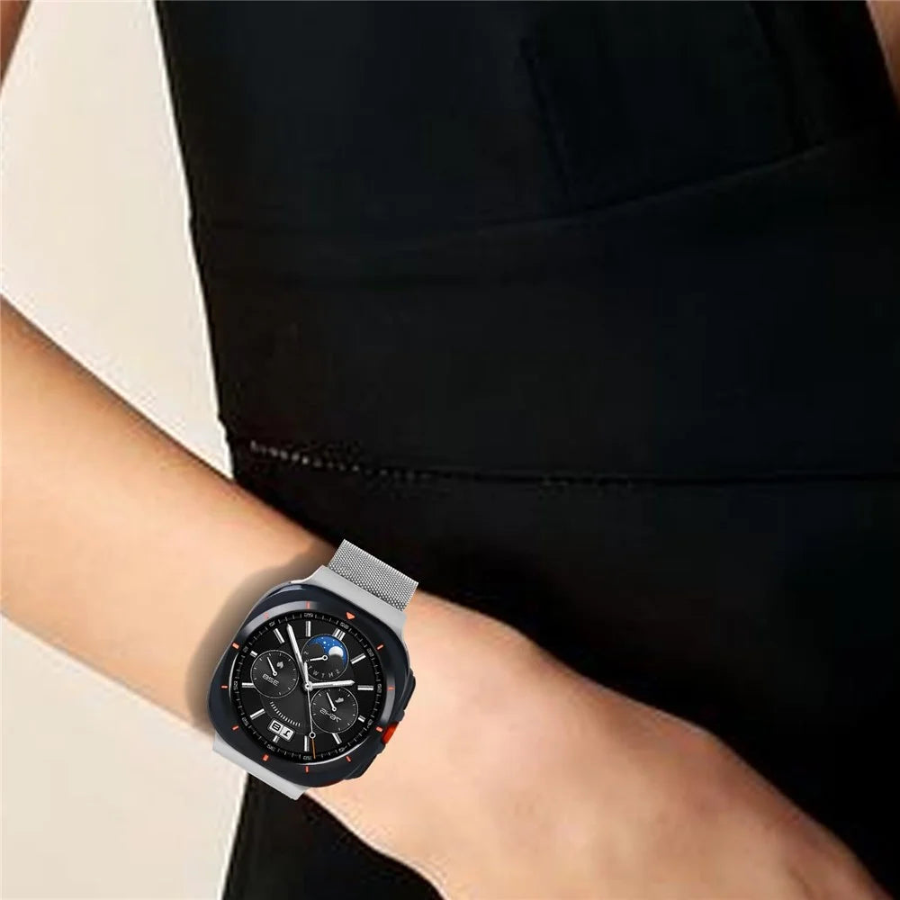 For Samsung Galaxy Watch Ultra2 47mm / Watch Ultra (2025) 47mm / Watch Ultra 47mm Watch Band Stainless Steel Magnetic Milanese Loop Adjustable Strap - 5