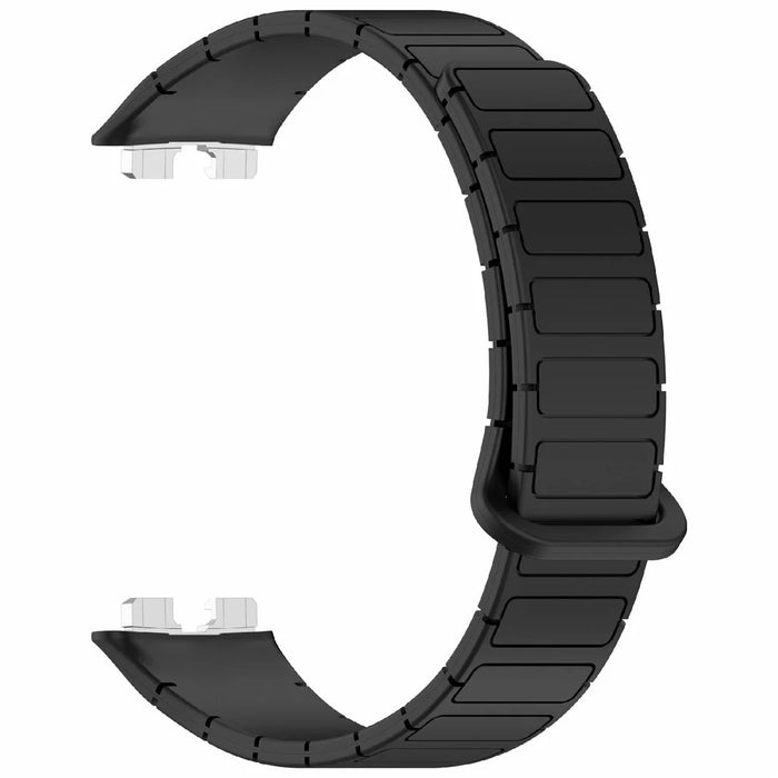 Silicone Watch Band For Huawei Band 10  /  9  /  8 Magnetic Dual Color Replacement Strap - Black - 3