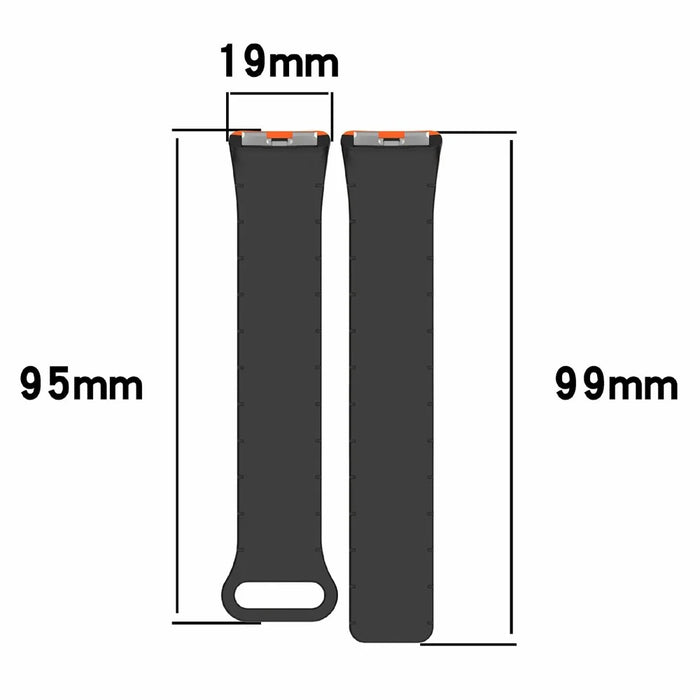 Silicone Watch Band For Huawei Band 10  /  9  /  8 Magnetic Dual Color Replacement Strap - Black - 5