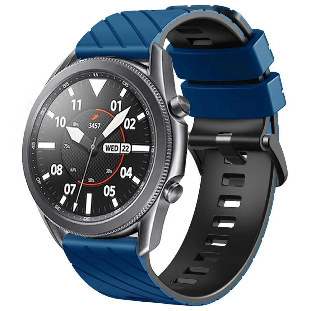 Silicone Band for Suunto 9 Peak Pro / 9 Peak / Vertical / Race S / Race Dual Color Replacement Watch Strap - Sapphire+Black - 2