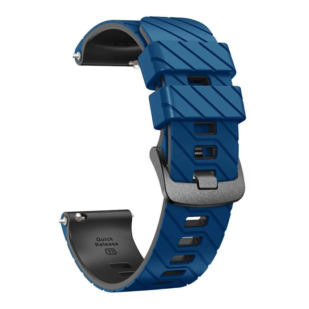 Silicone Band for Suunto 9 Peak Pro / 9 Peak / Vertical / Race S / Race Dual Color Replacement Watch Strap - Sapphire+Black - 3