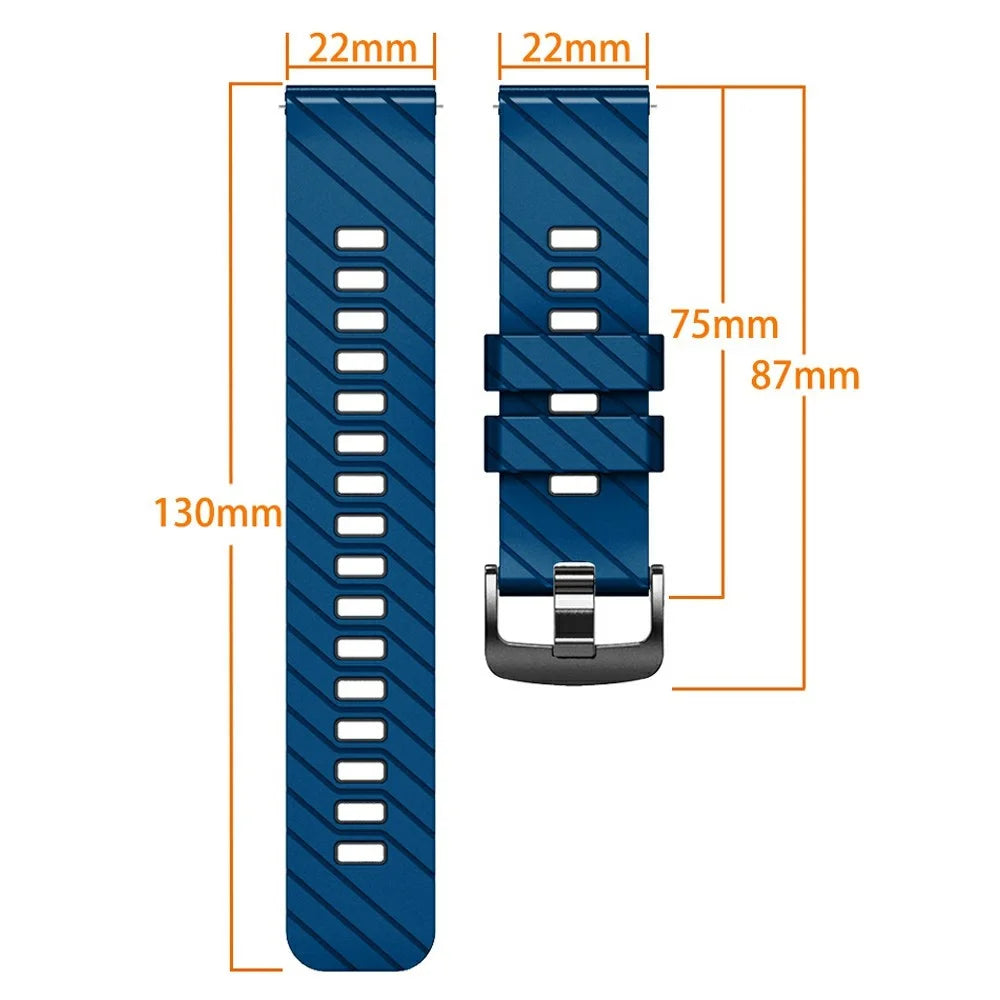 Silicone Band for Suunto 9 Peak Pro / 9 Peak / Vertical / Race S / Race Dual Color Replacement Watch Strap - Sapphire+Black - 5