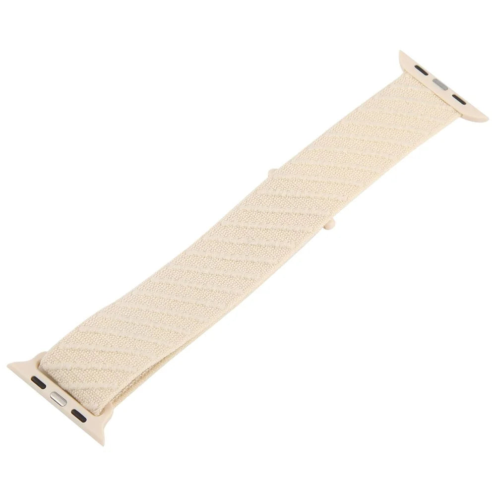 Watch Band For Apple Watch Series 11 10 42mm / 9 8 7 41mm / SE3 SE2 SE 6 5 4 40mm / 3 2 1 38mm Nylon Sport Loop Strap - Starlight - 4