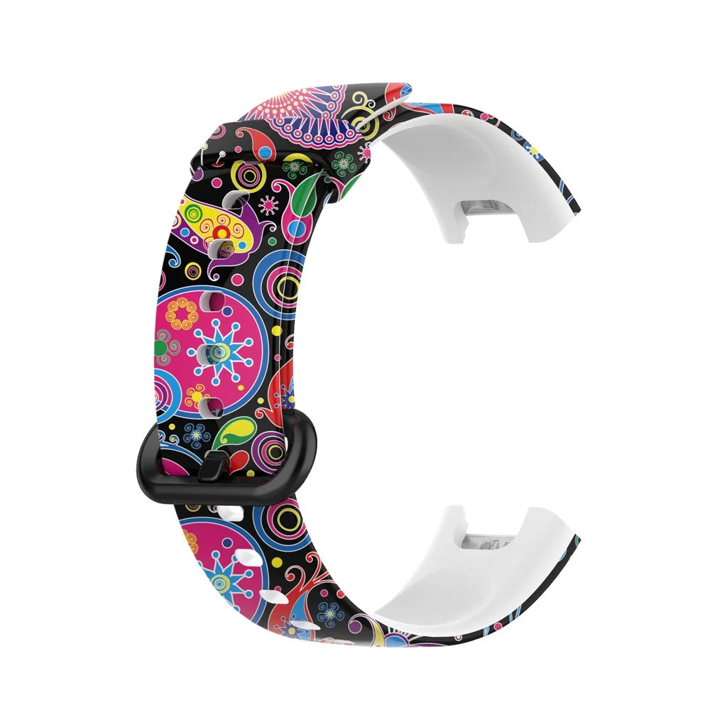 Pattern Printed Watchband Silicone Adjustable Smart Watch Strap for Xiaomi Redmi Watch / Mi Watch Lite - Peacock - 3