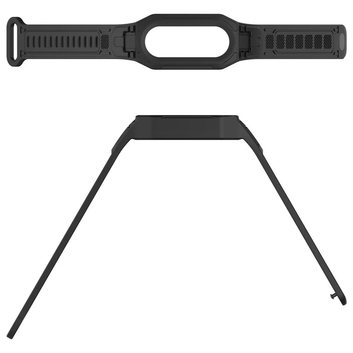 For Xiaomi Smart Band 9 / 8 / Mi Band 7 / 6 / 5 TPU Watch Band Integrated with Protective Case - Black - 5